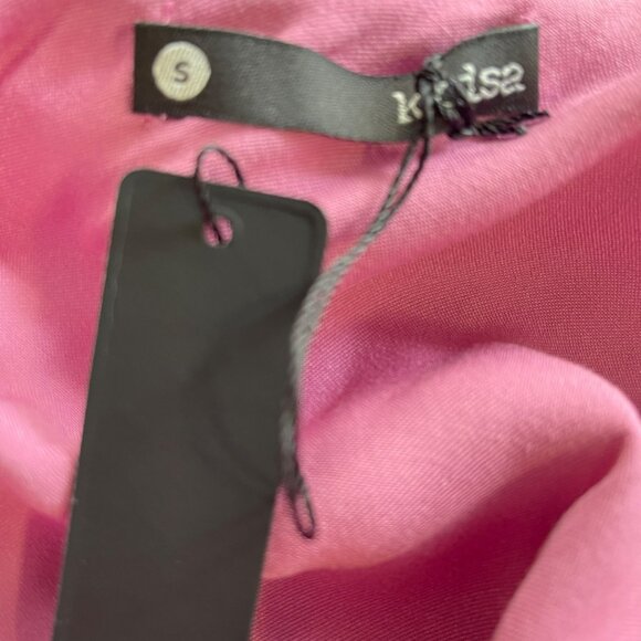 Revolve Krisa One Shoulder Ruffle Pink Mini Dress Size Small NWT - Picture 6 of 7